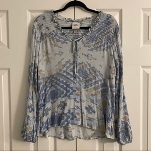 Knox Rose Geometric Baby Doll Top